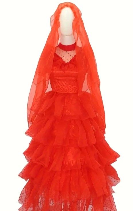 image for Red gothic wedding/bride dress