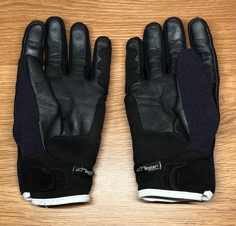 Alpinestars S Max Drystar Motorcycle Motorbike Textile Gloves Black / White