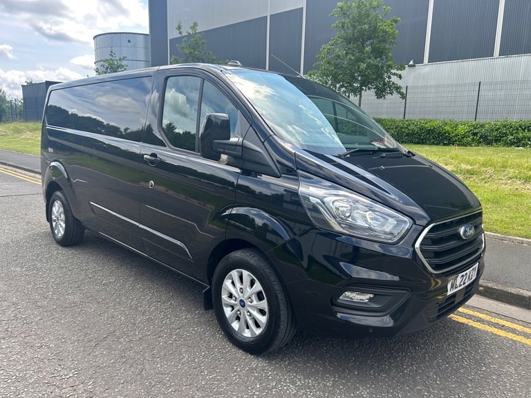 FORD TRANSIT CUSTOM ( LIMITED ) LWB 130 BHP panel van ( BLACK ) vat included 