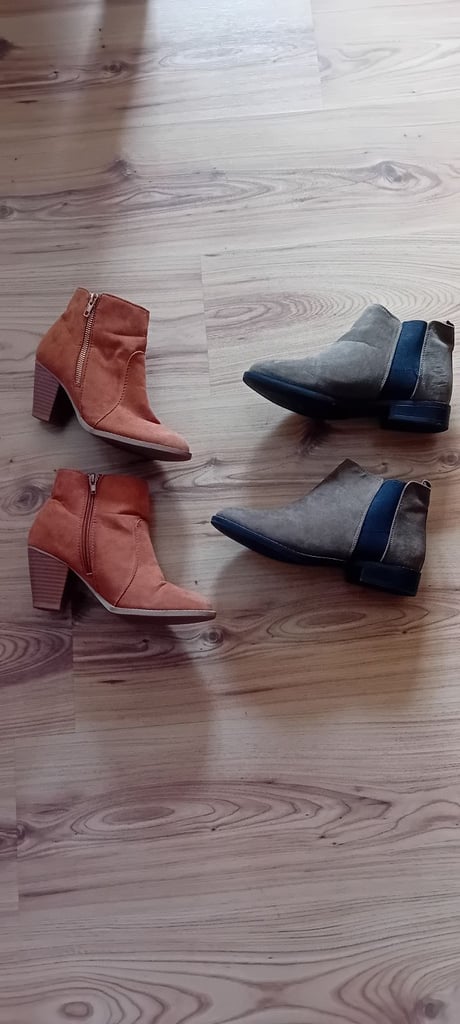 Ladies green and brown shoes