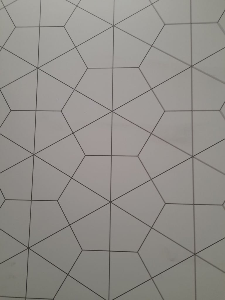 Splashwall Alloy White Diamond tile Geometric Aluminium Splashback 75cm x 129cms