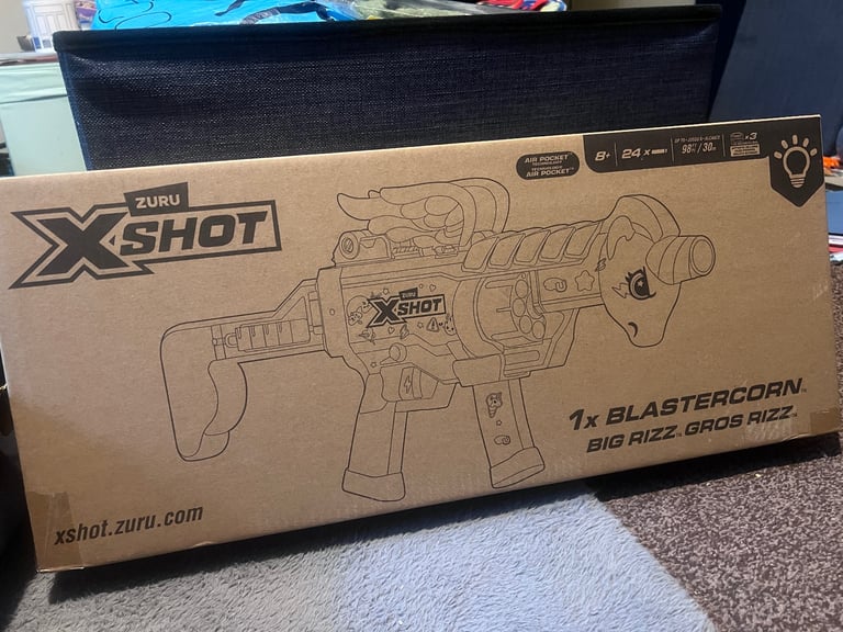 X-Shot Blastercorn Unicorn Big Rizz Dart Blaster Girls Boys Toy