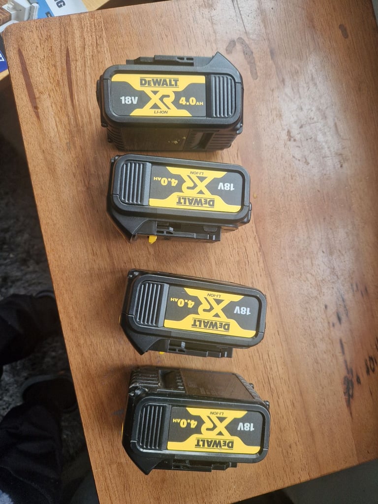 image for 4x new original dewalt batteries £60 each 