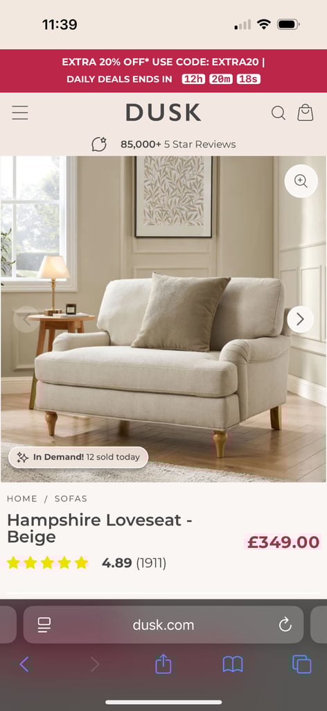 Love Seat **collection only**