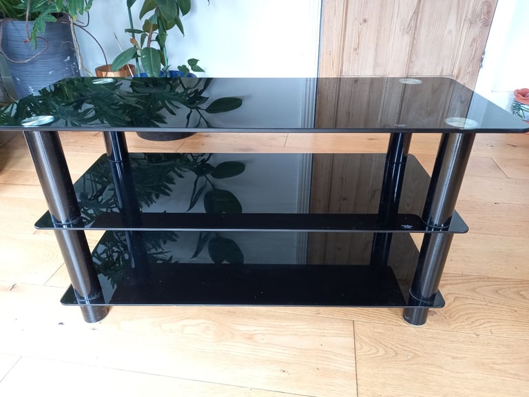 Black Glass TV stand / table