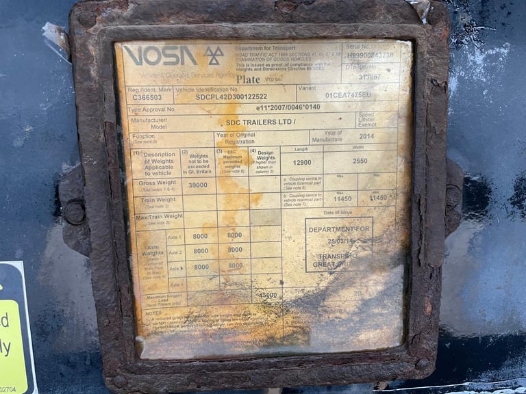 SDC 42FT BRICK GRAB TRAILER 