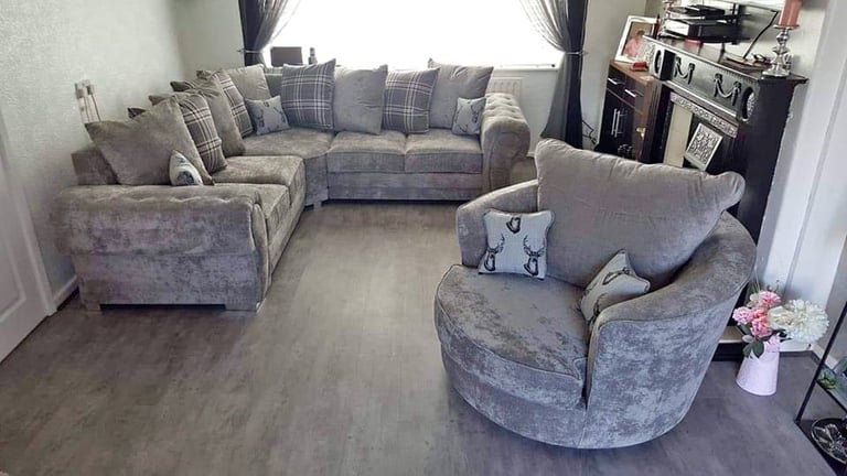 Home design corner room sofa with pillow