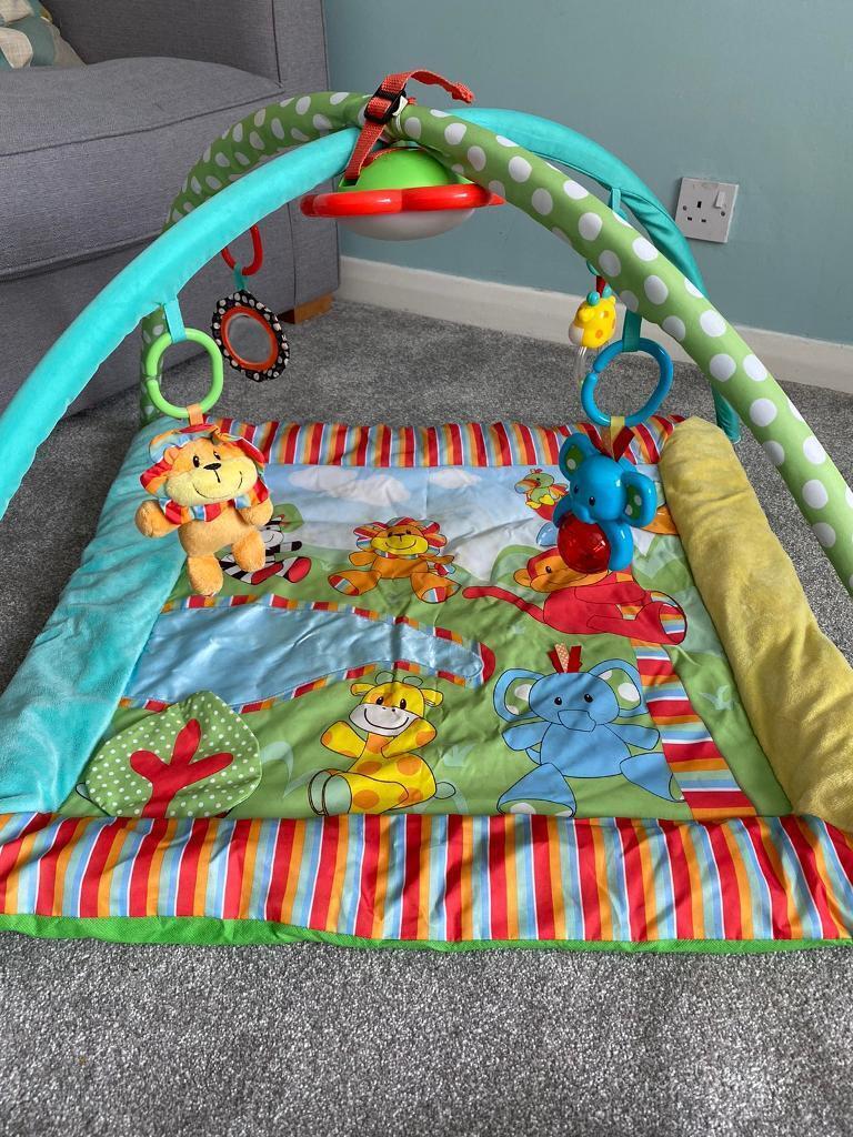 Mothercare baby safari lights and deals sounds playmat