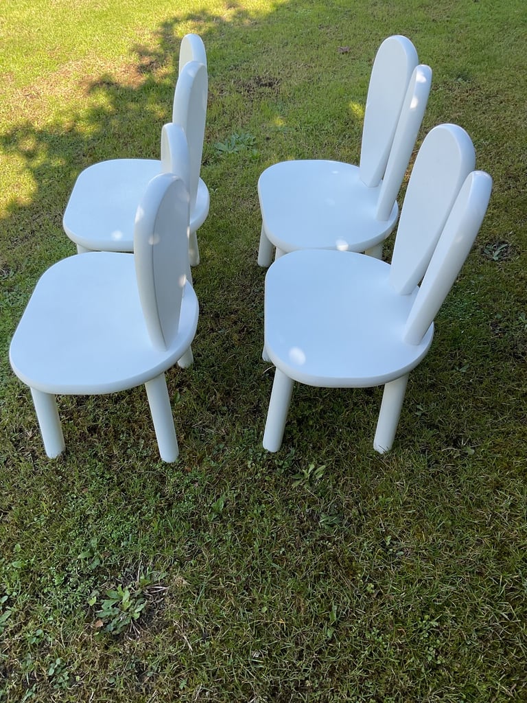 4 As New Sturdy Kids Rabbit Ears Chairs