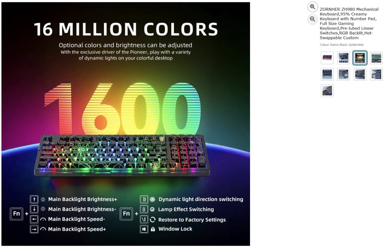 95% Creamy Keyboard with Number Pad, Full Size Gaming Keyboard|| Brand new 45% off price 