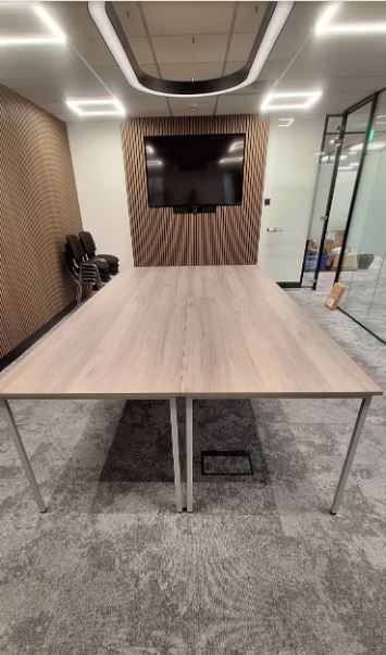 Office Boardroom Meeting Training Tables x 4 Grey Oak NEW