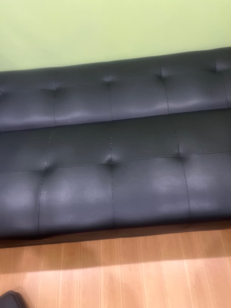 Leather couch sofa bed 