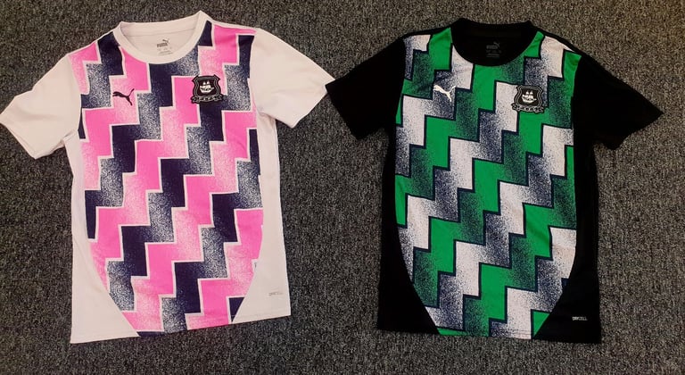 image for 2 x Plymouth Argyle training tops shirts 13-14 years 2023-24 
