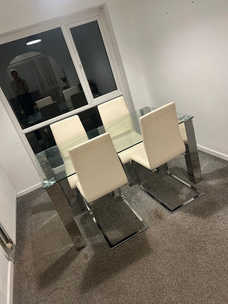image for Glass table and chairs 