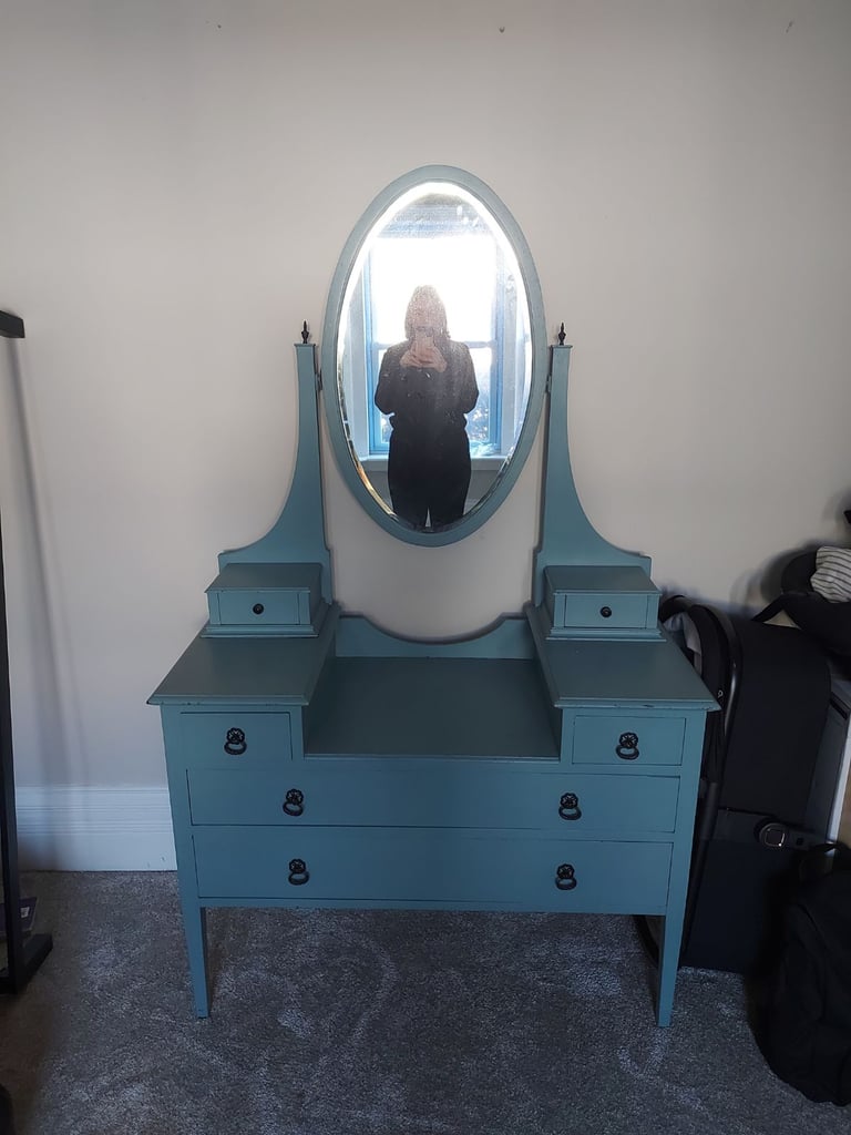 image for Upcycled Blue Dressing Table