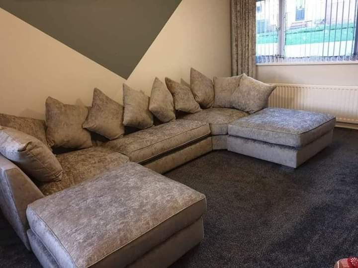 Beautiful U Shape Fabric Corner Sofa For Sale