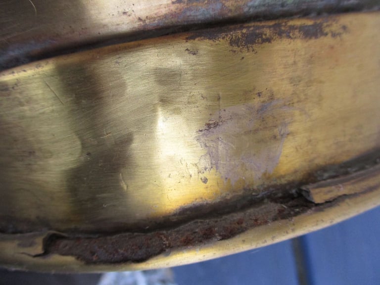 Vintage brass coal bucket