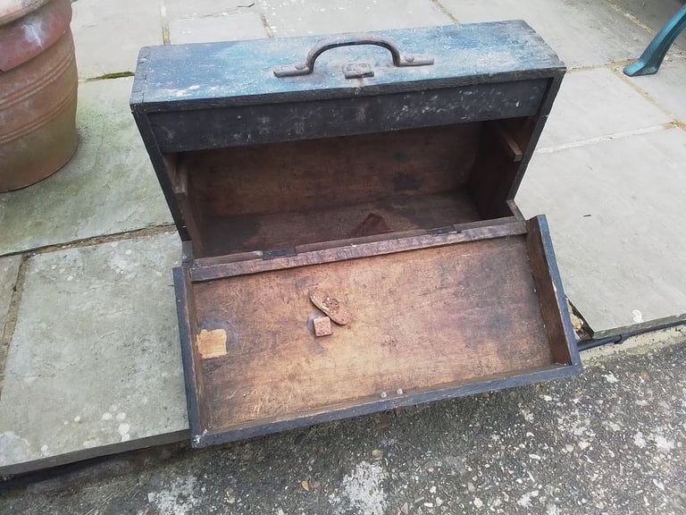 Old wooden toolbox