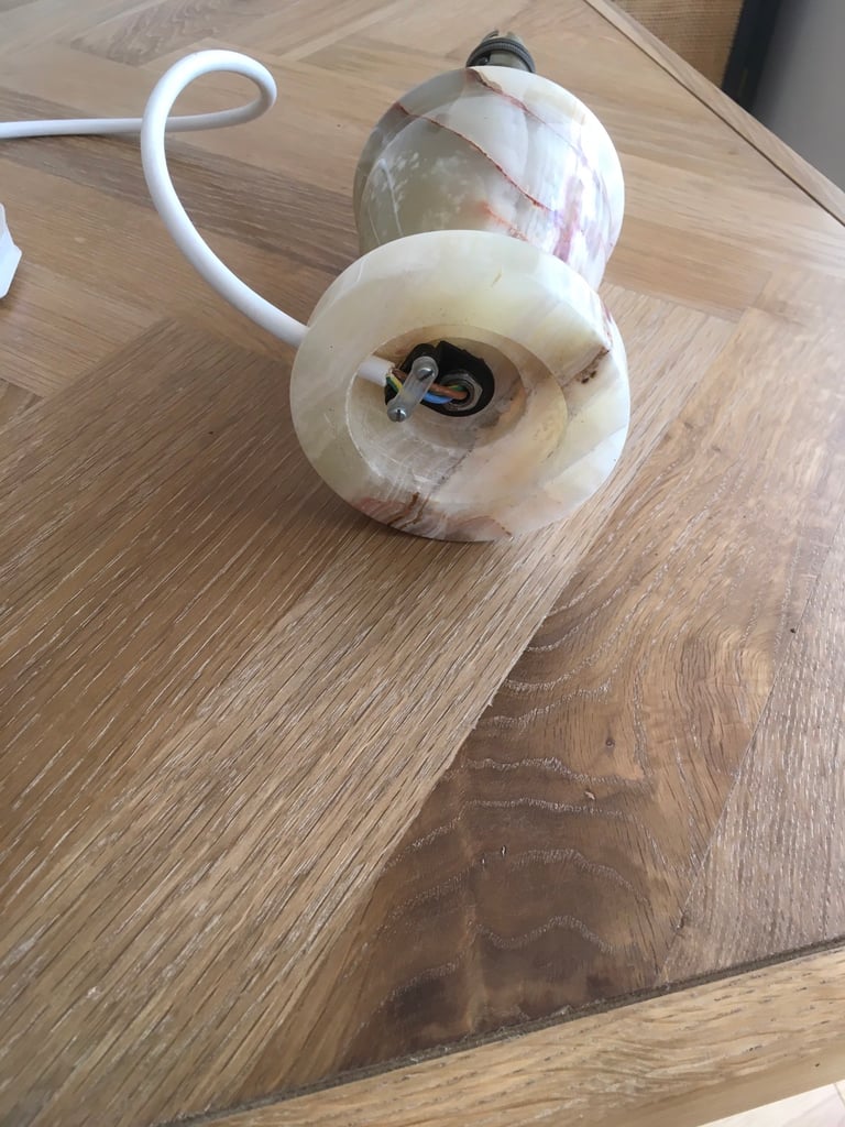 Vintage Heavy Oynx Lamp Base