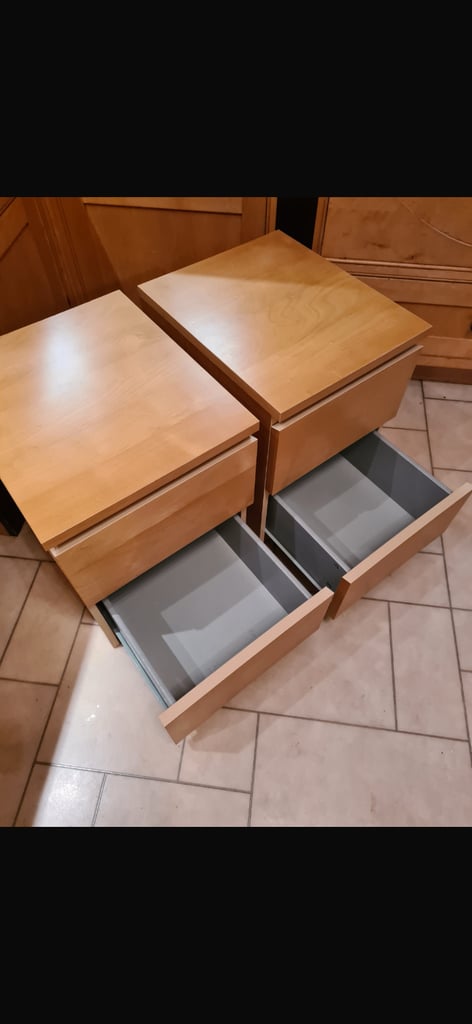 Malm bedside cabinets 