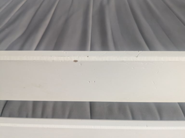 White cabin bed with storage 