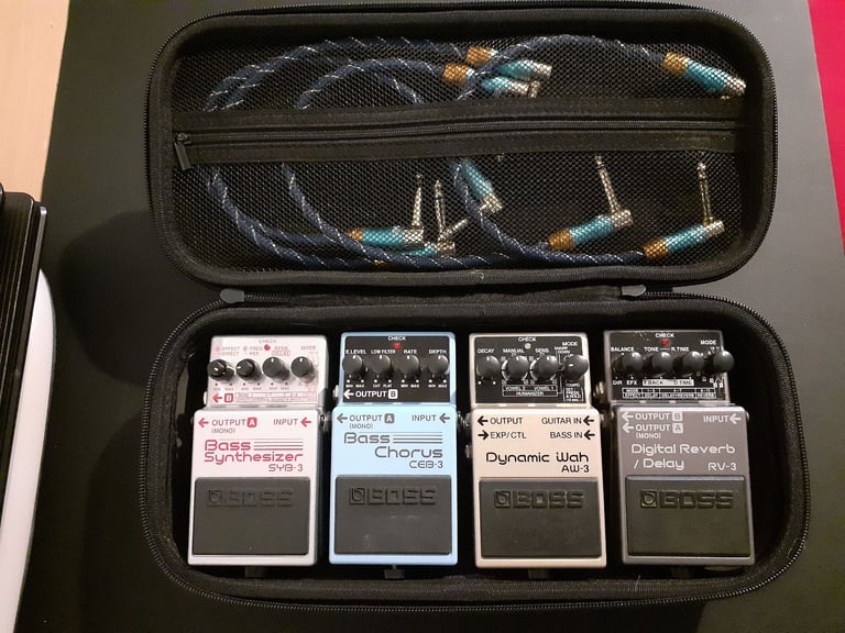 CASE ONLY ! boss guitar bass pedal carry case, for 4 pedals gig bag
