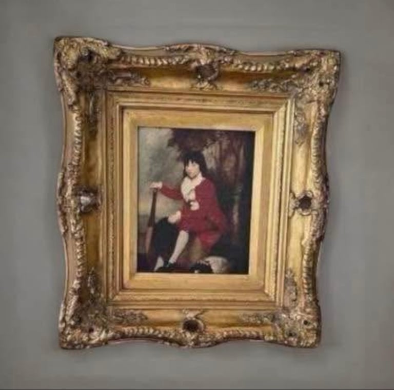 Lovely Large picture in ornate frame 18 inches x 20 inches