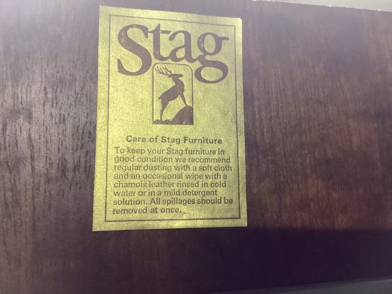 Vintage Stag Minstrel Gentlemen’s Wardrobe Mid Century Mahogany 