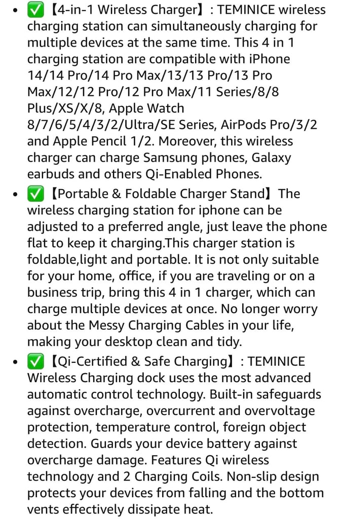 Like-New 4-in-1 Foldable Charger with USB Lead and Mains Adapter