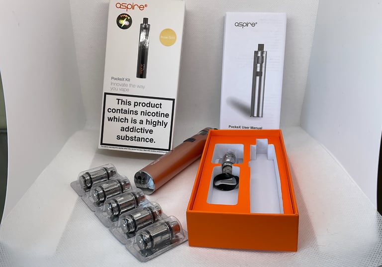 New Aspire Rose Gold Vape kit Inc 7 coils. Pick up from Weston super Mare. Over 18yr olds only