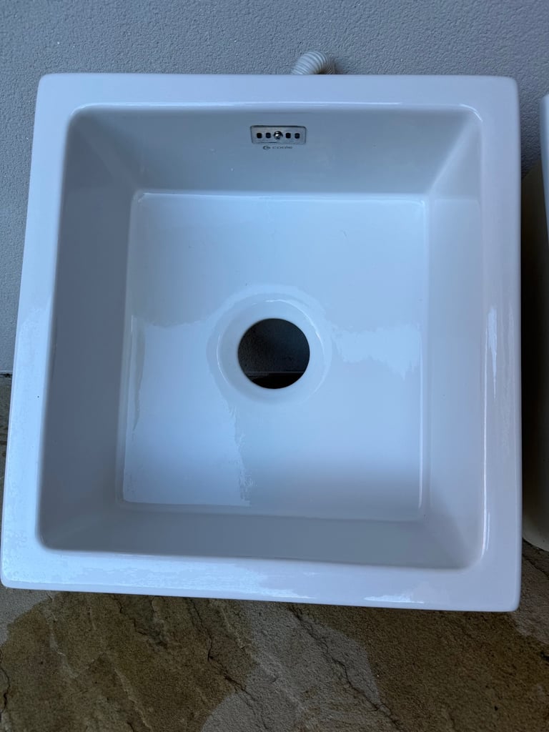 Kitchen Sinks Ceramic Undermount x2 white