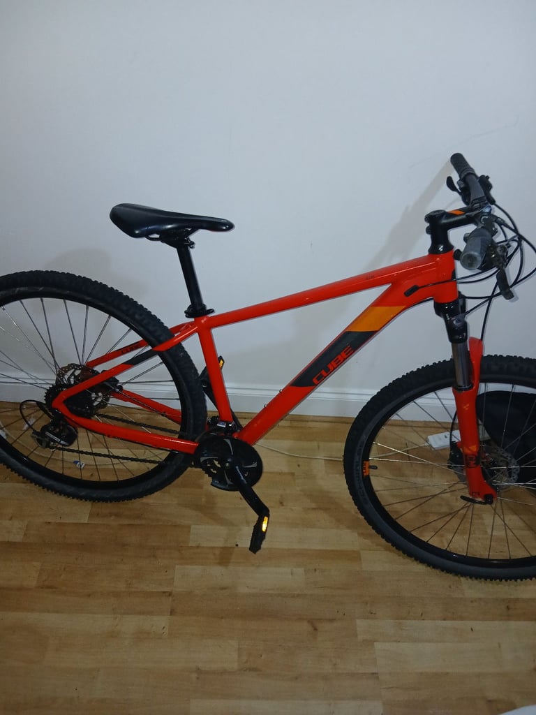 2020 Cube Aim Race Hardtail Mountain Bike – Red/Orange