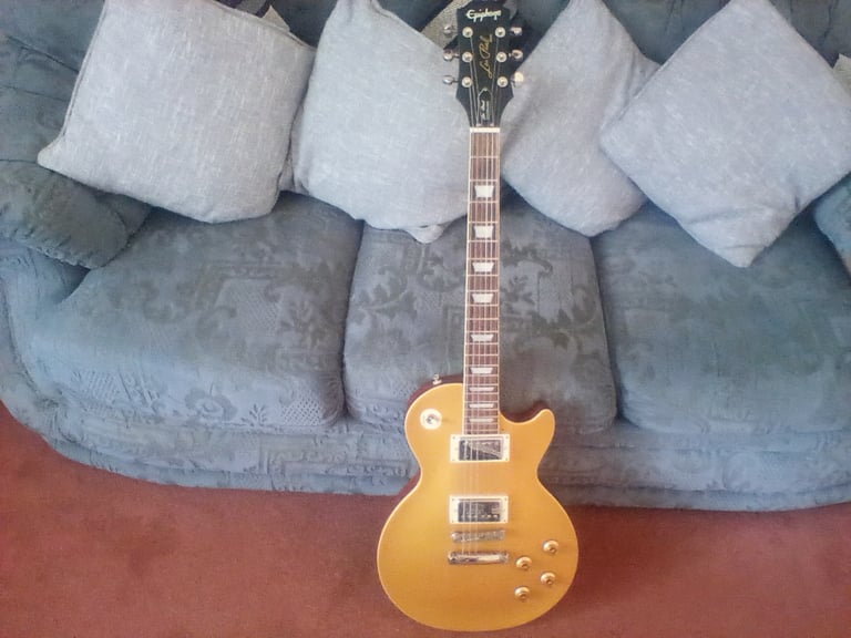 Epiphone inspired by gibson les paul standard faded goldtop.