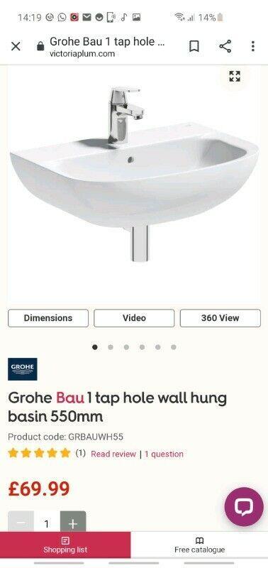 Grohe ceramic basin 550mm (bathroom sink)