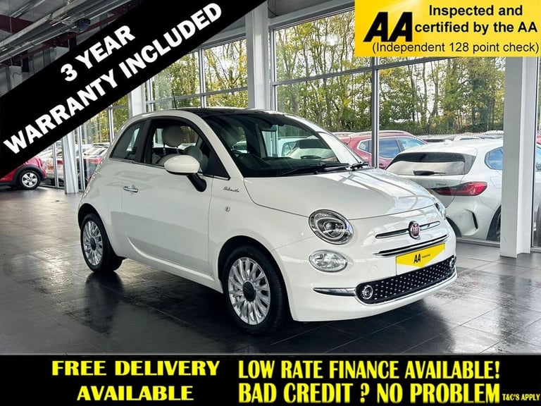 image for 2021 Fiat 500 1.0 MHEV Dolcevita Hatchback 3dr Petrol Manual Euro 6 (s/s) (70 bhp) FULL F Hatchba...