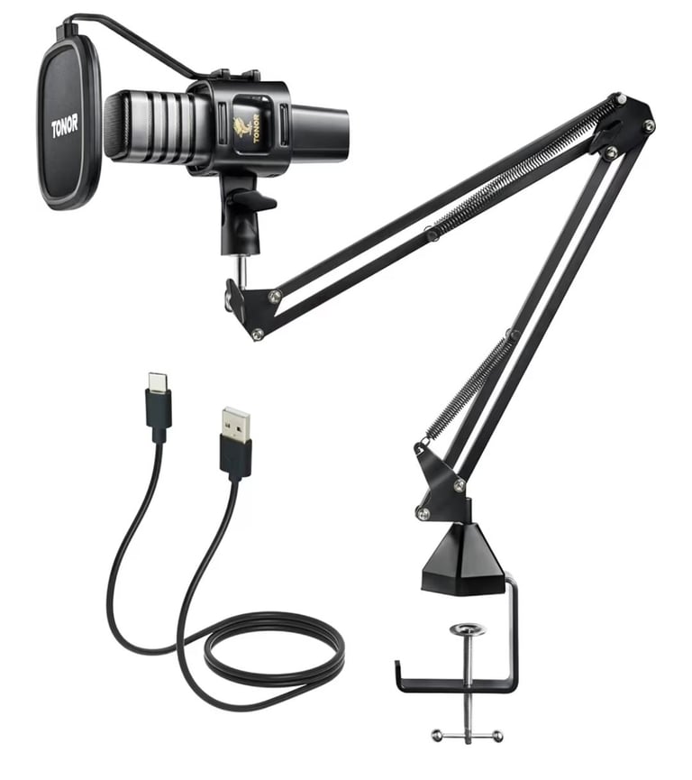 image for TONOR USB Microphone, Condenser Computer PC Mic for Gaming, Streaming, Podcast, Laptop Desktop