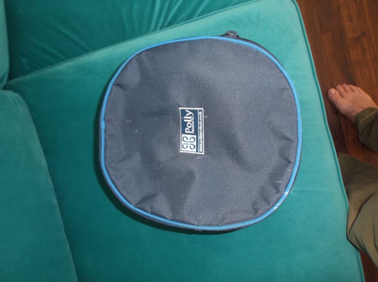 Childs horse riding safety helmet and storage bag