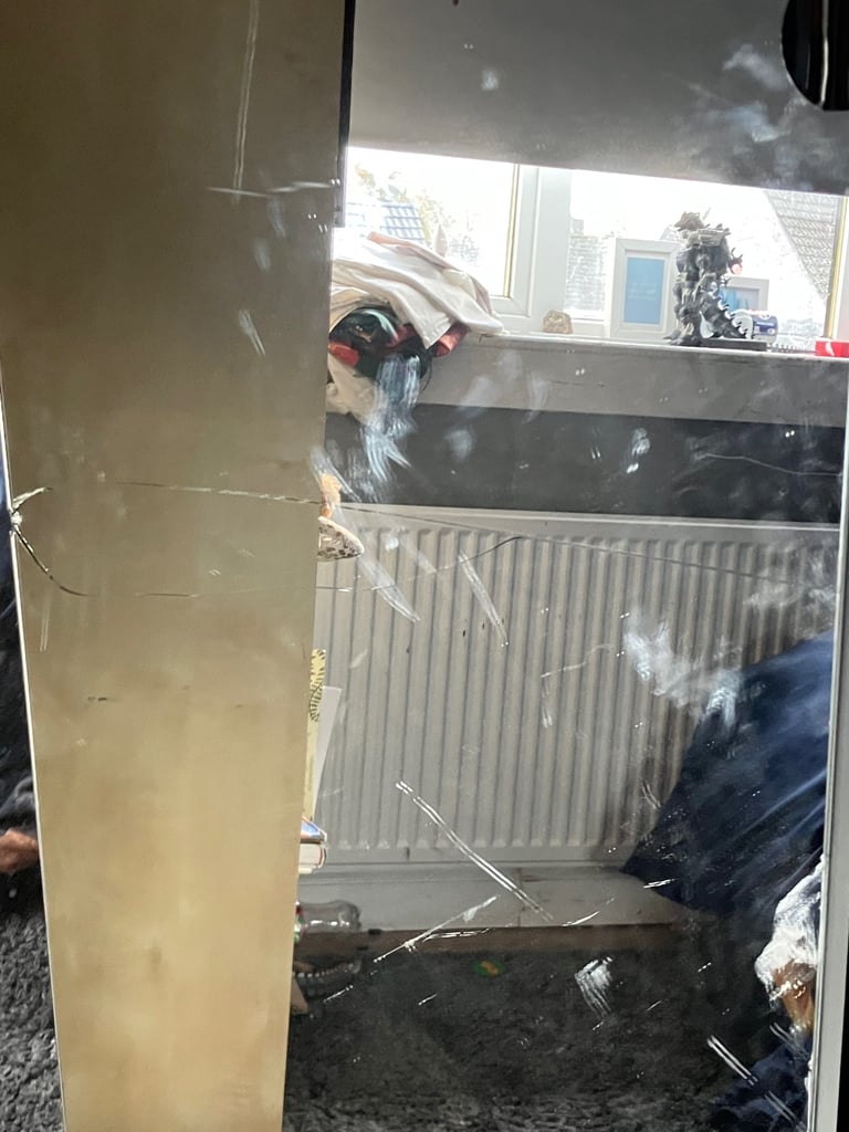 IKEA Pax Mirror Wardrobe door AHEIM x2