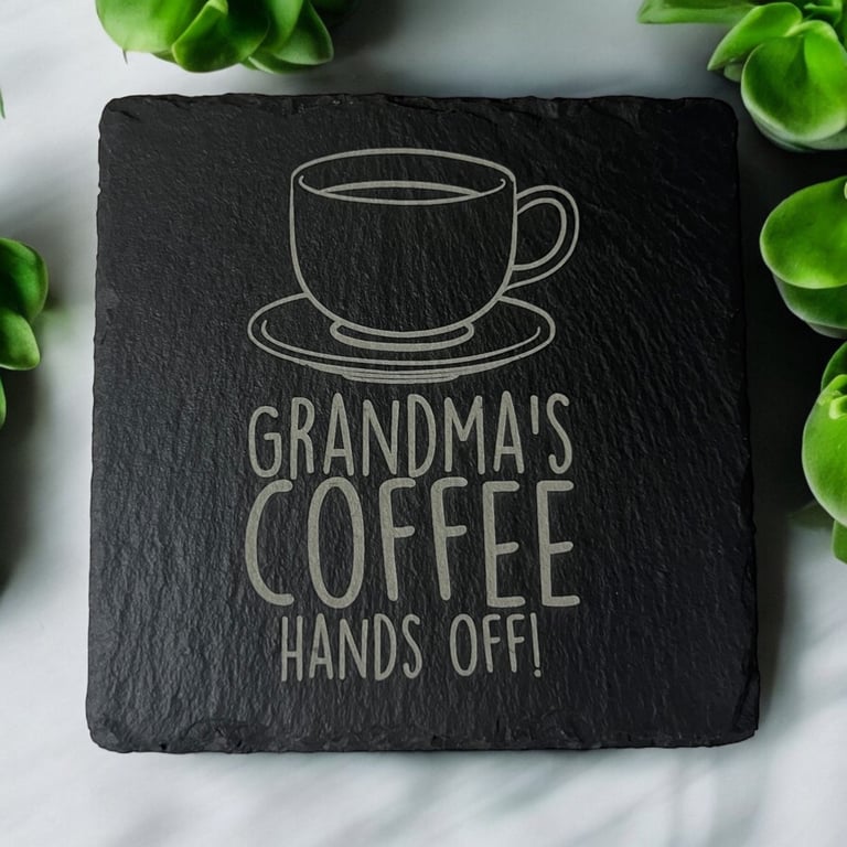 image for Coffee Slate Coaster |  Personalised Slate Coaster | Birthday | Christmas | Family | Friend 
