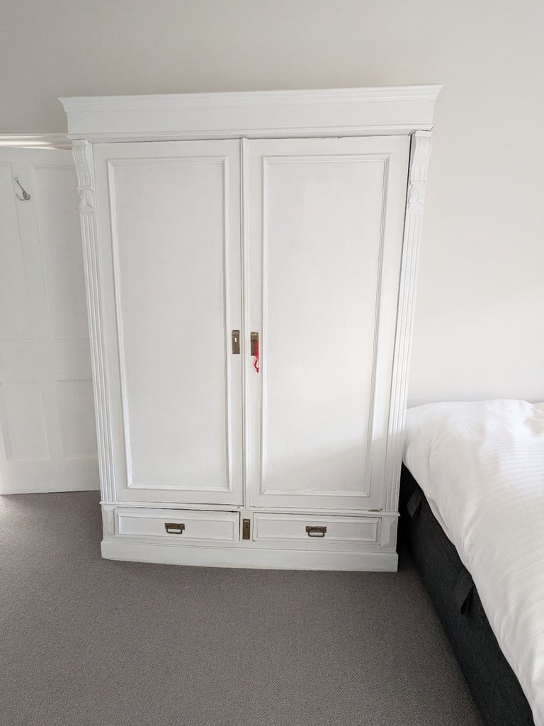 Beautiful vintage pine double wardrobe