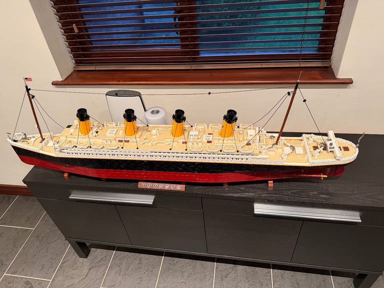image for Lego Titanic 10294, built once now on display