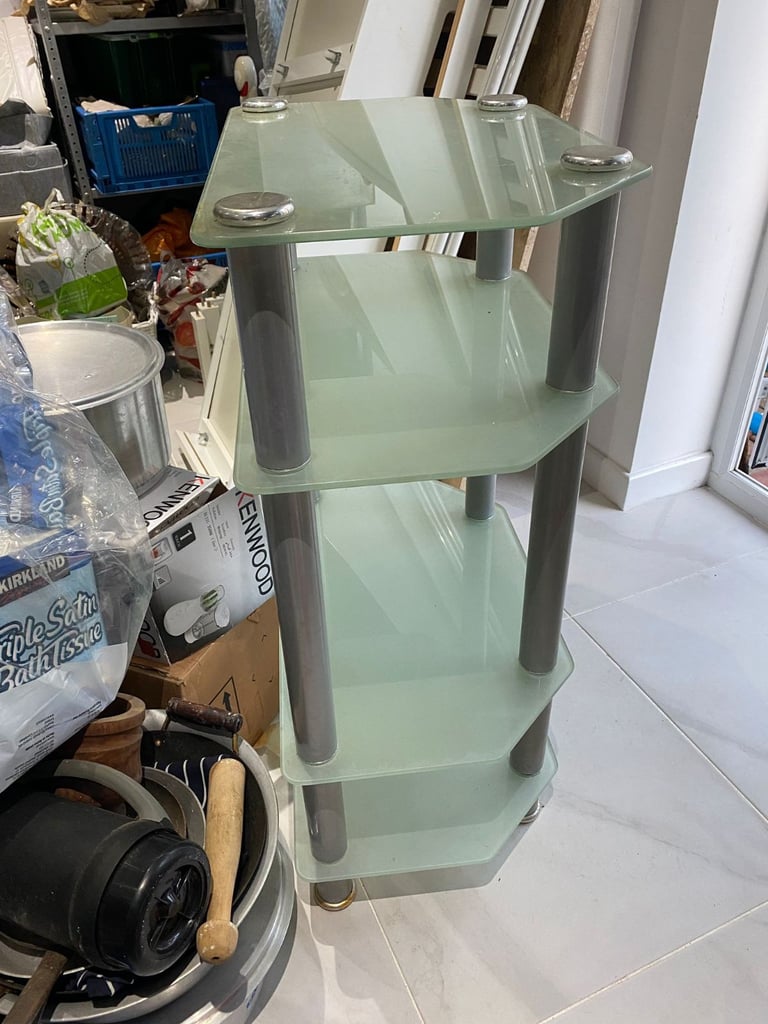 Floor standing Glass Shelf Unit only £15