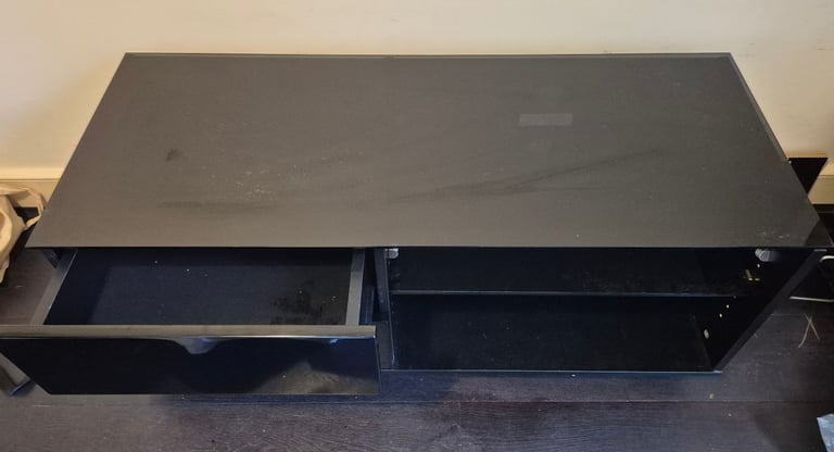 Black TV stand