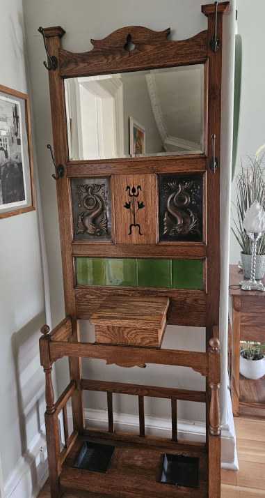 image for Oak coat and umbrella stand