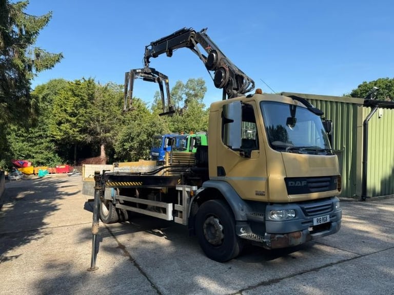 Daf LF55.220 Dropside Remote Hiab Block Crane 4x2 6 Speed Manual 