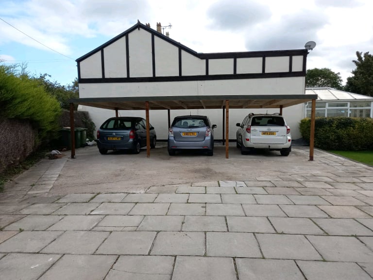 5M X 5M CARPORT FITTED ALL WOOD FULLY TREATED FREE LOCAL DELIVERY 