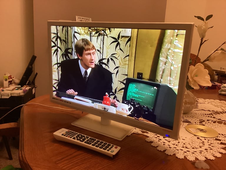 image for 24” TV with built in DVD player & remote