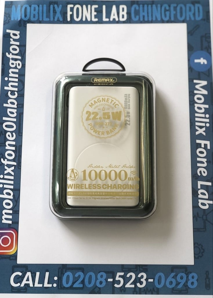 Remax Fast Magnetic Wireless Charging RPP-273 10000 mAh 22.5W Power Bank With Hidden Metal Holder