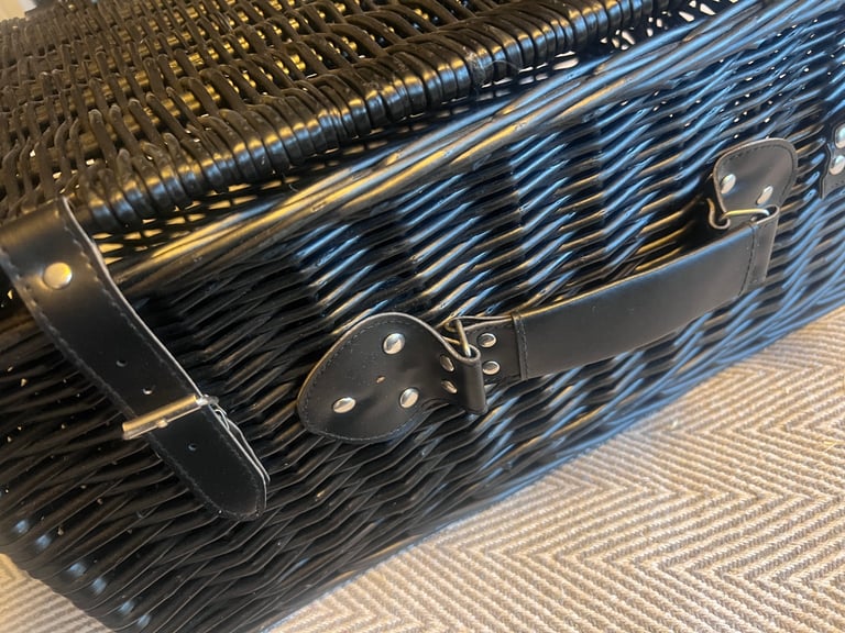 image for Stylish Black Wicker Hamper