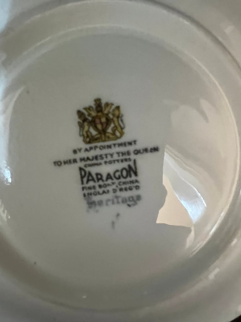 6 Vintage PARAGON bone China soup bowls & plates